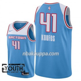 Sacramento Kings Kosta Koufos 41 2018-19 Nike City Edition Sininen Pelipaidat Swingman - Lasten